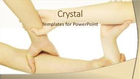  Presentation with racism white hands in modern - Presentation having linking rings - ring of hands isolated background and a cream colored foreground