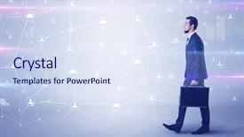  Presentation with lonely - Amazing slide set having linking people concept with lonely backdrop and a sky blue colored foreground