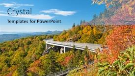  Presentation with north carolina - Slides consisting of linn-cove-viaduct-grandfather-mountain background and a light blue colored foreground