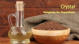  Presentation with oil seeds - Amazing slide set having linseed oil with flax seeds backdrop and a tawny brown colored foreground