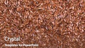  Presentation with pressed and dried flowers - Slides having linseeds - background of dried flaxseeds also background and a  colored foreground