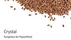  Presentation with seed - Cool new presentation theme with linseeds - border of brown flax seed backdrop and a white colored foreground