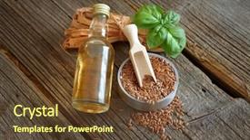  Presentation with oil and gas - Cool new presentation theme with linseeds - dried linseed with macerated oil backdrop and a tawny brown colored foreground