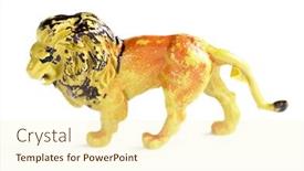  Presentation with lion - Audience pleasing presentation theme consisting of lion-against-white-background backdrop and a cream colored foreground