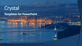  Presentation with vancouver city - Cool new PPT layouts with lion gate - vancouver city mountain top night backdrop and a ocean colored foreground