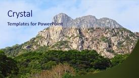  Presentation with hong kong - Slide deck with lion rock lion like mountain background and a sky blue colored foreground