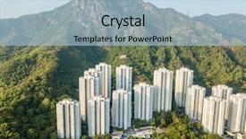  Presentation with lion king disney - Slide set with lion rock mountain and building background and a light blue colored foreground