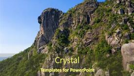  Presentation with hong kong - PPT theme enhanced with lion rock mountain in hong kong background and a tawny brown colored foreground