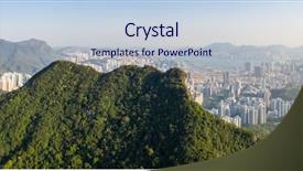  Presentation with lion - Theme with lion rock mountain panoramic shot background and a lemonade colored foreground