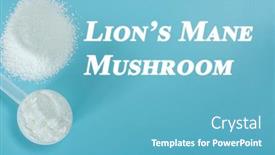  Presentation with cognitive function - PPT layouts consisting of lion-s-mane-mushroom-nootropics background and a teal colored foreground
