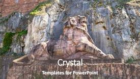  Presentation with lion - PPT layouts consisting of lion statue of the fortress background and a  colored foreground