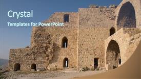  Presentation with castle - Audience pleasing presentation consisting of lionheart - part of the ruins backdrop and a ocean colored foreground