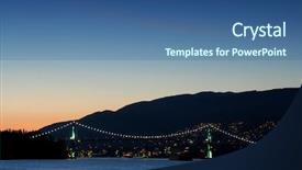  Presentation with lions - Audience pleasing theme consisting of lions gate bridge vancouver canada backdrop and a ocean colored foreground