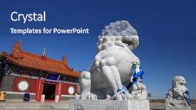  Presentation with lions - Theme enhanced with lions standing on the threshold background and a  colored foreground