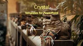  Presentation with lions - Presentation design consisting of lions-statue-in-chongqing-huguang background and a tawny brown colored foreground