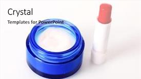  Presentation with lip balm - Colorful PPT layouts enhanced with lip balm and cream backdrop and a cream colored foreground