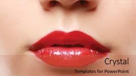  Presentation with makeup brushes and make up - Colorful slide set enhanced with lip gloss - makeup professional make-up lipgloss lipstick backdrop and a red colored foreground