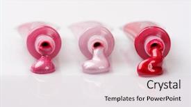  Presentation with sample - Beautiful presentation design featuring lip gloss color sample backdrop and a lemonade colored foreground