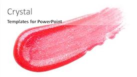  Presentation with color pink - Amazing presentation having lip-gloss-face-make-up backdrop and a white colored foreground