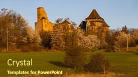  Presentation with region - Presentation theme enhanced with lipnice-nad-sazavou-castle-vysocina background and a tawny brown colored foreground