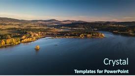  Presentation with nature river - Audience pleasing presentation consisting of dam and hydroelectric plant backdrop and a navy blue colored foreground