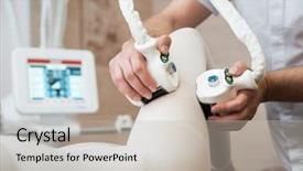  Presentation with laser - PPT layouts featuring procedure laser lipolysis background and a light gray colored foreground