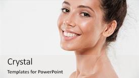  Presentation with wind energy close up portrait - PPT theme enhanced with lips - cropped close up beauty portrait background and a lemonade colored foreground