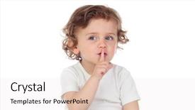  Presentation with forefinger - Theme having lips as sign of silence background and a white colored foreground