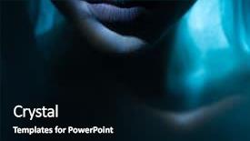  Presentation with bokeh effect blue light - Colorful slide deck enhanced with lips with atmospheric light effect backdrop and a black colored foreground