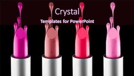  Presentation with black liquid - Slides with lipstick-colourful-tints-palette-fashion background and a wine colored foreground