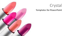  Presentation with tints - Theme featuring lipstick-colourful-tints-palette-fashion background and a white colored foreground