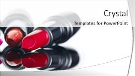  Presentation with lipstick - Theme enhanced with lipstick fashion colorful lipsticks isolated background and a white colored foreground