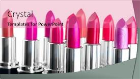  Presentation with tints - Audience pleasing slide set consisting of lipstick-fashion-colorful-lipsticks-tube backdrop and a coral colored foreground