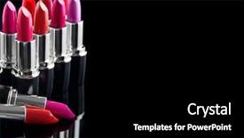  Presentation with tints - Colorful presentation theme enhanced with lipstick fashion colorful lipsticks backdrop and a black colored foreground