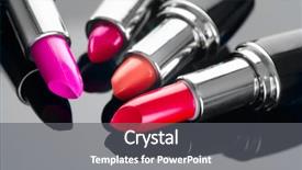  Presentation with tints - Theme featuring lipstick fashion colorful lipsticks background and a gray colored foreground