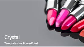  Presentation with tints - Colorful PPT layouts enhanced with lipstick fashion colorful lipsticks backdrop and a gray colored foreground