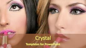  Presentation with barbie doll - Audience pleasing theme consisting of lipstick fashion girls doll makeup backdrop and a red colored foreground