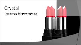  Presentation with tints - Slides with lipstick-fashion-red-colorful-lipsticks background and a white colored foreground