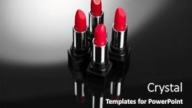  Presentation with design fashion - Slide deck consisting of lipstick-fashion-red-colorful-lipsticks background and a black colored foreground