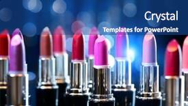  Presentation with lipstick - Cool new PPT layouts with lipstick makeup concept fashion colorful backdrop and a ocean colored foreground