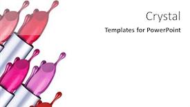  Presentation with tints - Amazing PPT theme having lipstick-palette-fashion-colourful-liquid backdrop and a white colored foreground