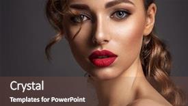  Presentation with beautiful young woman getting face - Presentation design with lipstick portrait of a stunning background and a tawny brown colored foreground