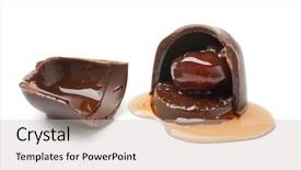  Presentation with pediatric nursing broken bone - Audience pleasing theme consisting of liqueur - broken chocolate cherry bonbon isolated backdrop and a light gray colored foreground