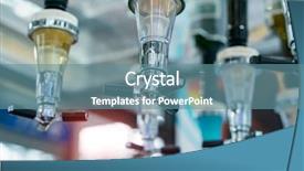  Presentation with liqueur - Beautiful slide deck featuring liqueur taps in a bar backdrop and a seafoam green colored foreground