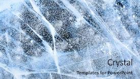  Presentation with crystal ice - Slide deck having liquid crystal - ice abstract textured background background and a light blue colored foreground