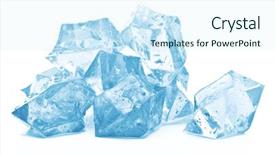  Presentation with crystal ice - Cool new presentation theme with liquid crystal - ice on white background backdrop and a cool aqua colored foreground