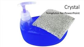  Presentation with bright colorful candy isolated - Theme featuring liquid dish washer - colorful clean soup isolated background and a  colored foreground