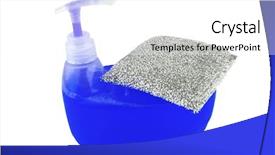  Presentation with bright colorful candy isolated - Presentation theme enhanced with liquid dish washer - colorful clean soup isolated background and a  colored foreground