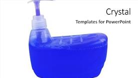  Presentation with soup - Presentation featuring liquid dish washer - colorful clean soup isolated background and a  colored foreground