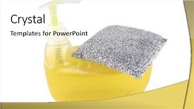  Presentation with bright colorful candy isolated - Slides with liquid dish washer - colorful clean soup isolated background and a  colored foreground